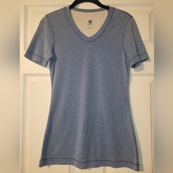 Maevn Blue V‎ Neck Top Size X Small - Picture 3 of 7